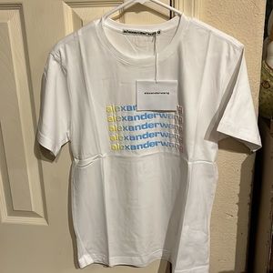 NWOT $250Alexander Wang Logo T Shirt( puffy print) Size S